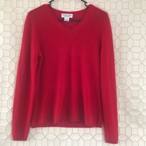 Cashmere Andre Oliver 100% V-neck sweater Red Size